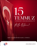 <span>15 TEMMUZ DEMOKRASİ VE MİLLİ BERABERLİK GÜNÜ  KUTLU OLSUN  </span><br />ŞEHİT VE GAZİLERİMİZİ SAYGIYLA ANIYORUZ... <br /> 